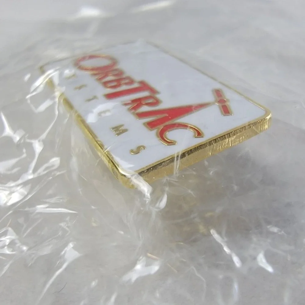 OrbTrac Systems Corporate Logo Enamel Lapel Pin‎ Railroad Vintage